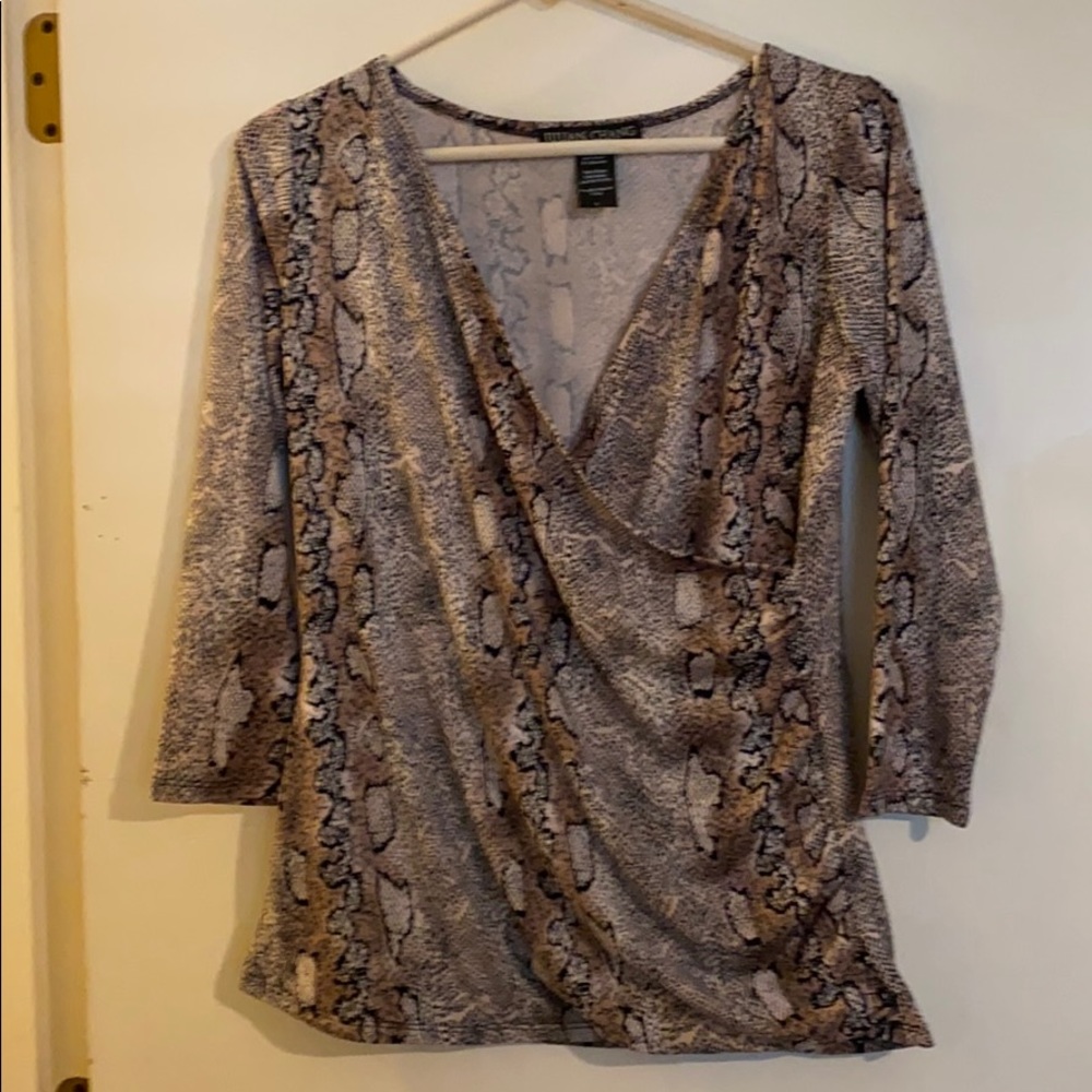Julian Chang Long sleeve animal print top